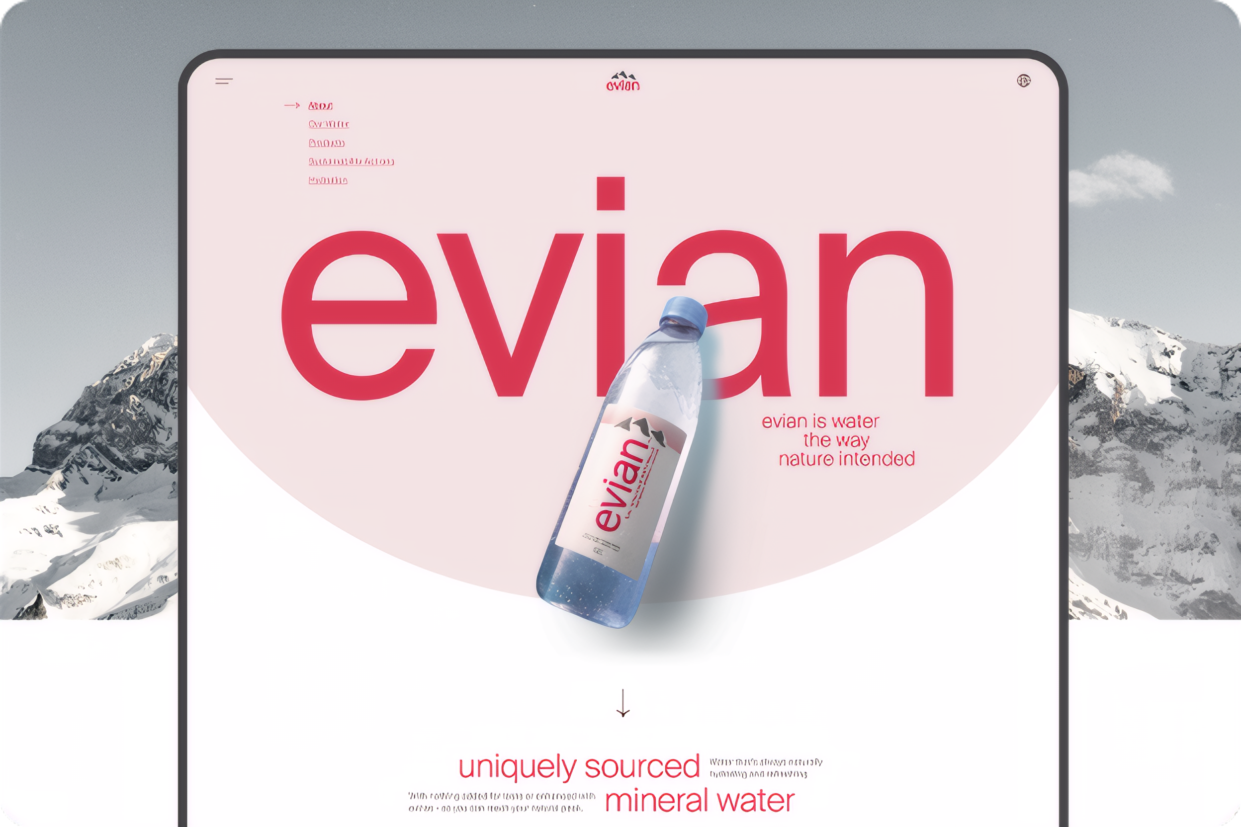 Evian website redesign